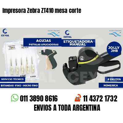 Impresora Zebra ZT410 mesa corte