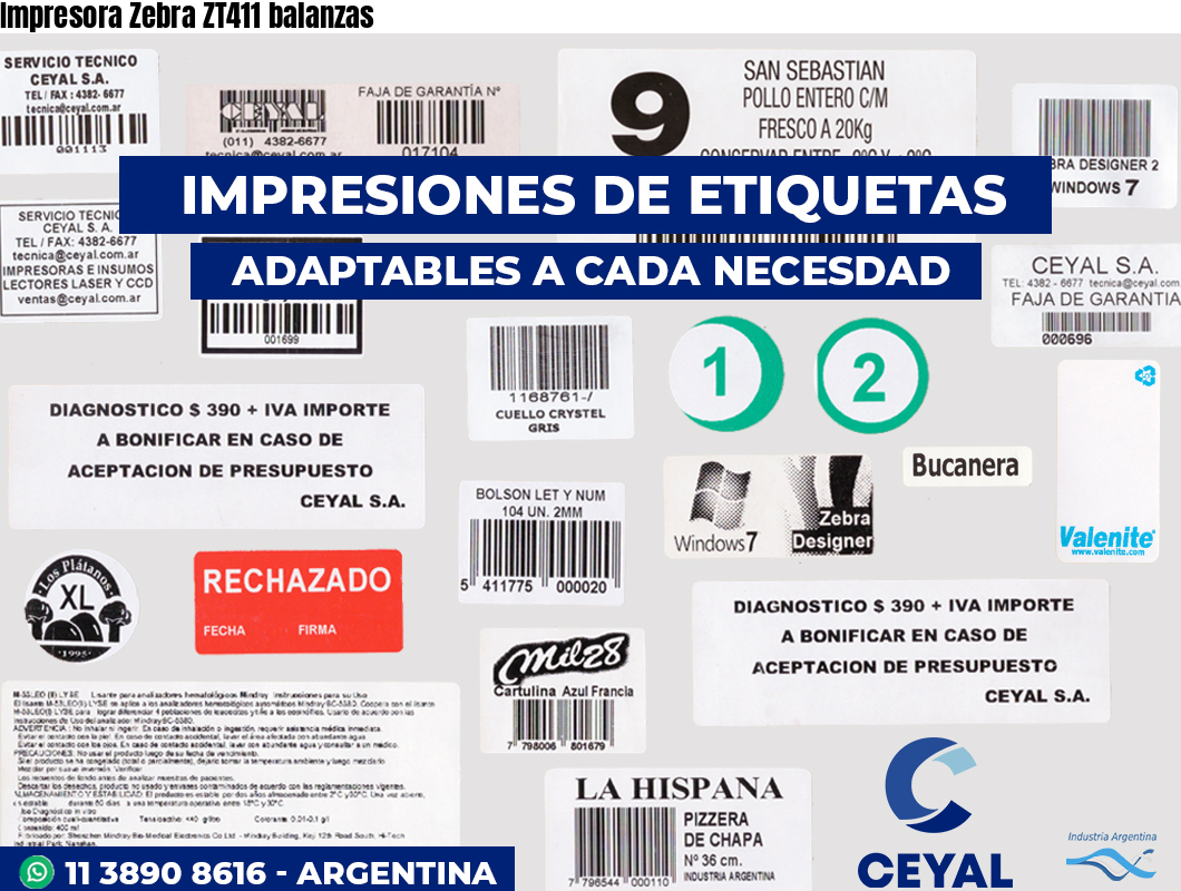 Impresora Zebra ZT411 balanzas