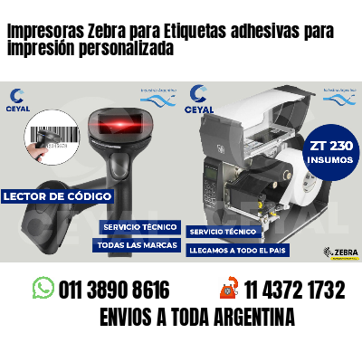 Impresoras Zebra para Etiquetas adhesivas para impresión personalizada