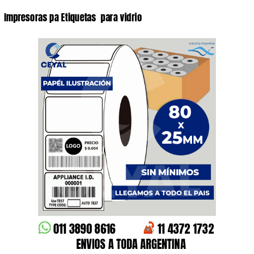 Impresoras pa Etiquetas  para vidrio