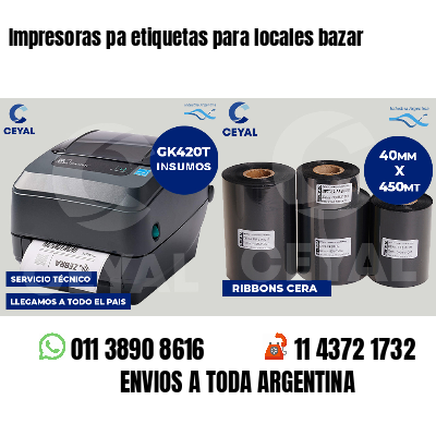 Impresoras pa etiquetas para locales bazar