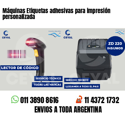 Máquinas Etiquetas adhesivas para impresión personalizada