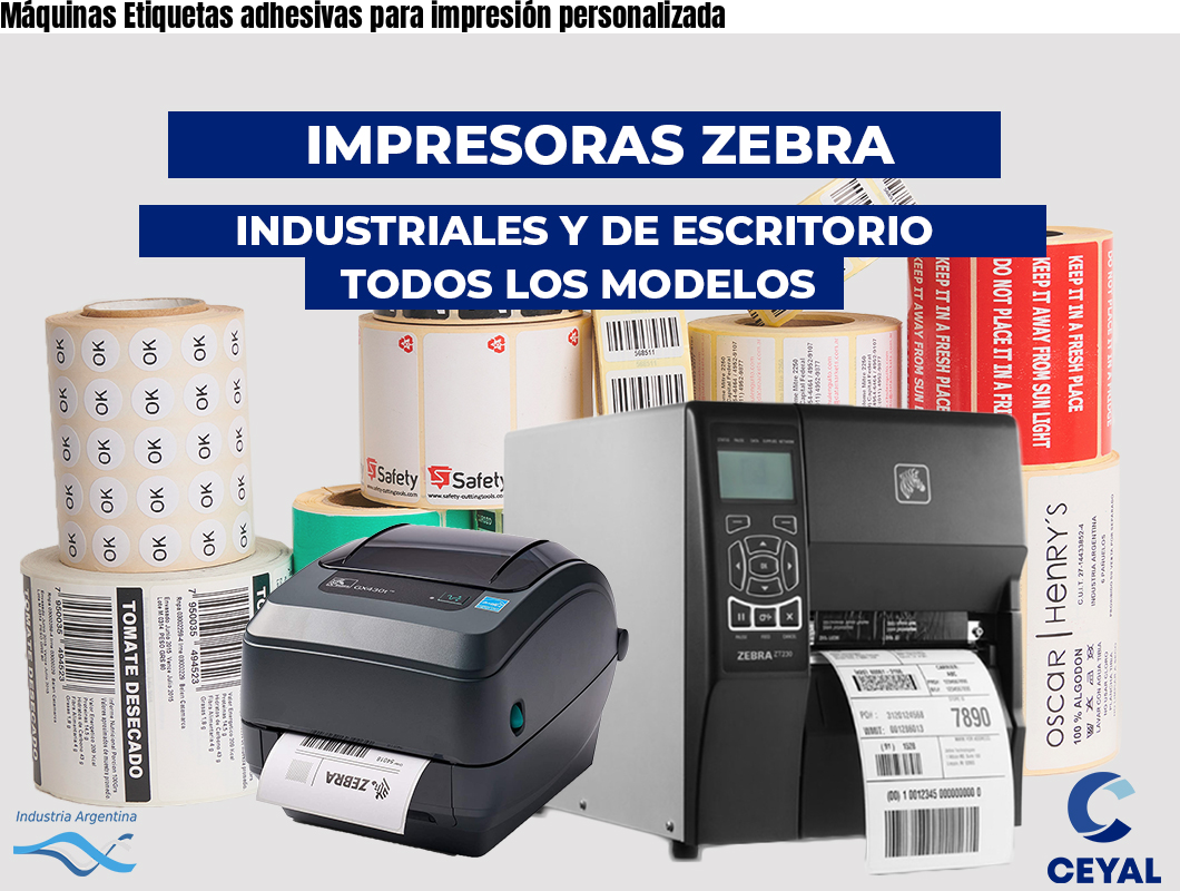 Máquinas Etiquetas adhesivas para impresión personalizada