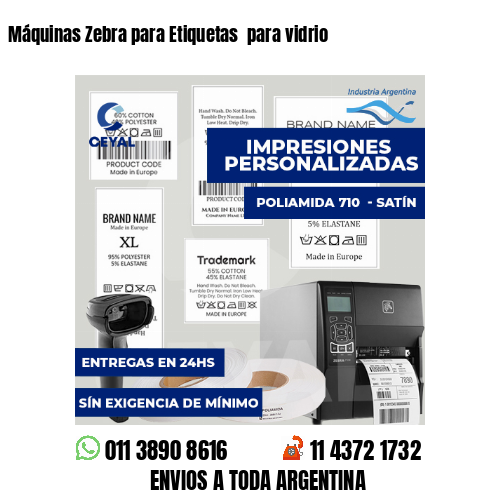 Máquinas Zebra para Etiquetas  para vidrio