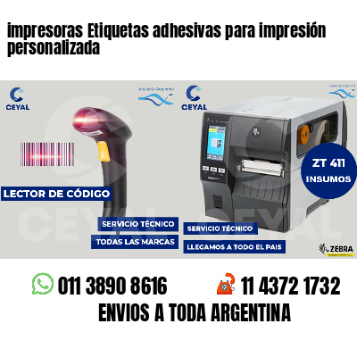 impresoras Etiquetas adhesivas para impresión personalizada