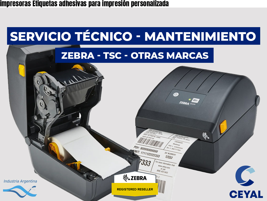 impresoras Etiquetas adhesivas para impresión personalizada