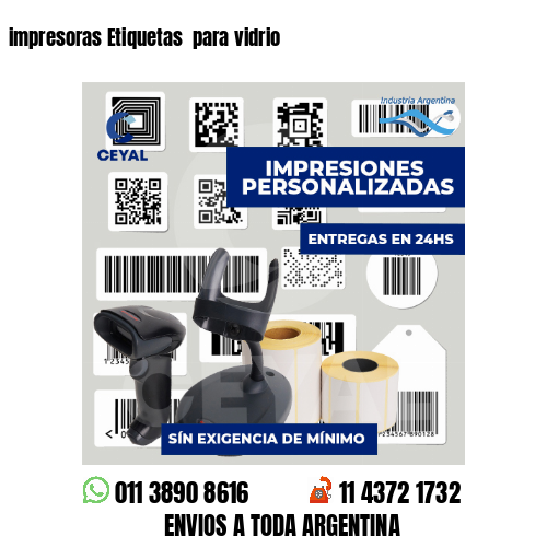 impresoras Etiquetas  para vidrio