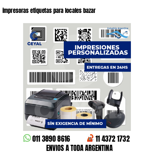 impresoras etiquetas para locales bazar