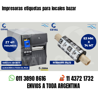 impresoras etiquetas para locales bazar