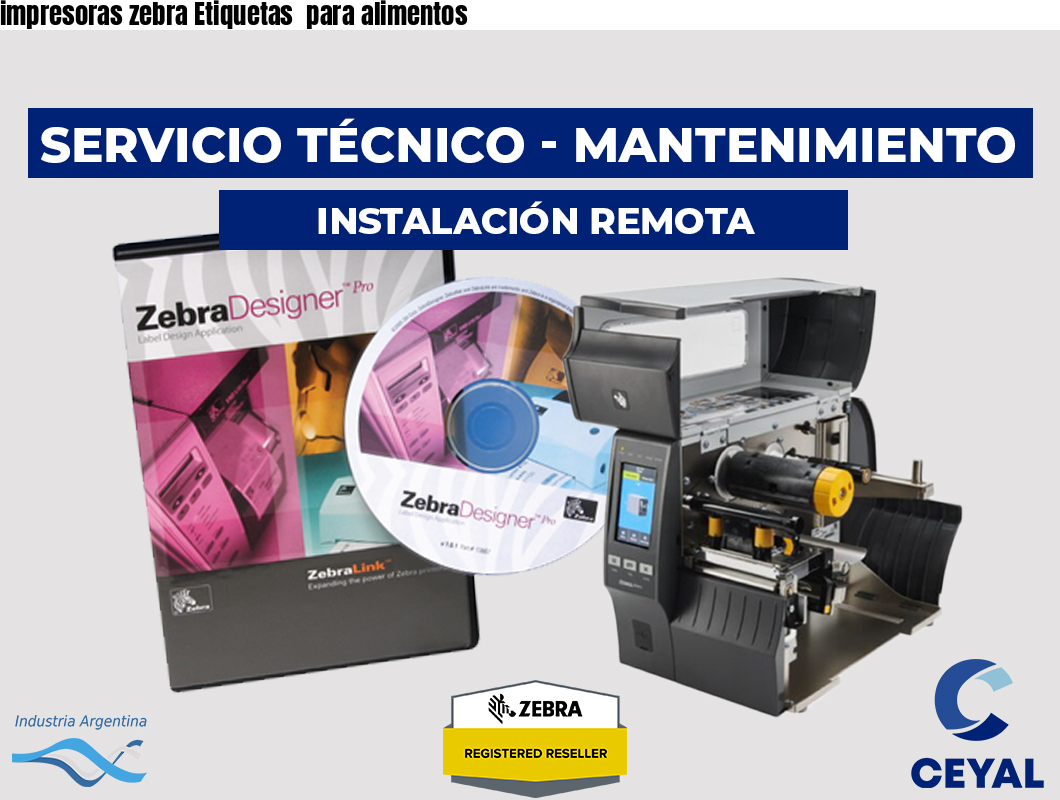 impresoras zebra Etiquetas  para alimentos