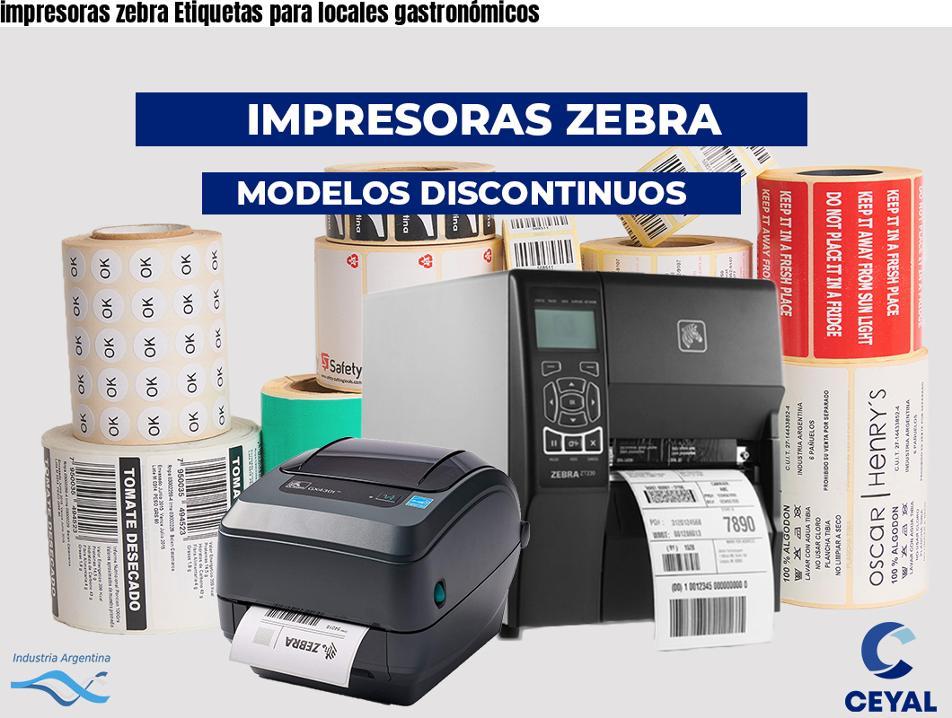 impresoras zebra Etiquetas para locales gastronómicos