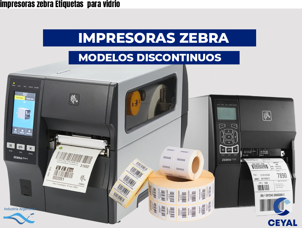 impresoras zebra Etiquetas  para vidrio