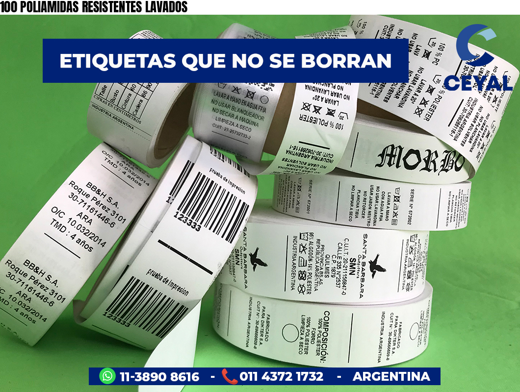100 POLIAMIDAS RESISTENTES LAVADOS