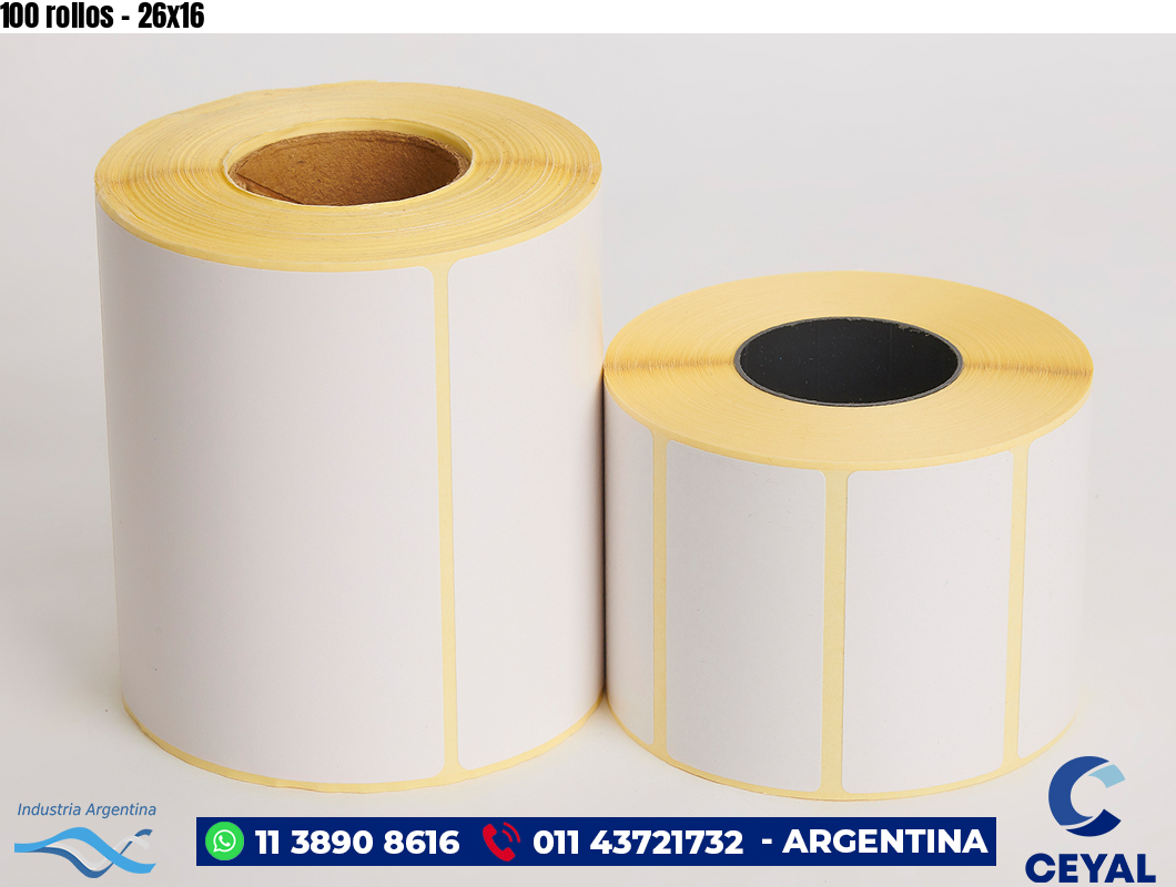 100 rollos - 26x16