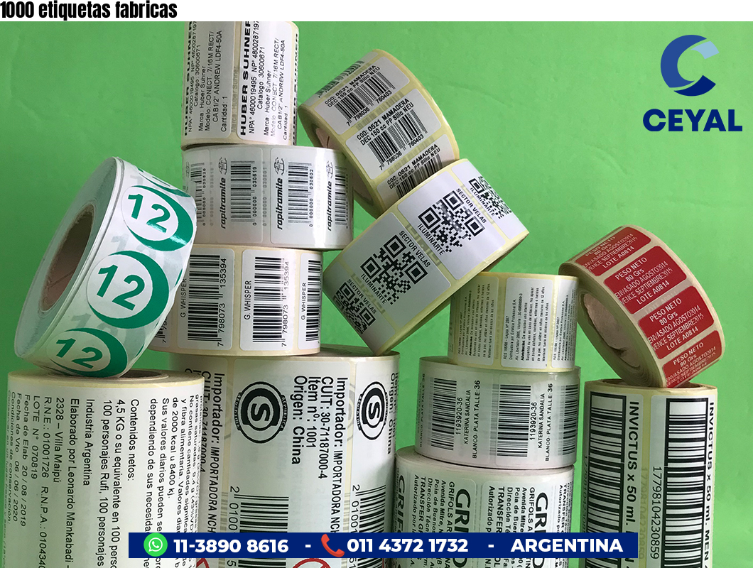 1000 etiquetas fabricas