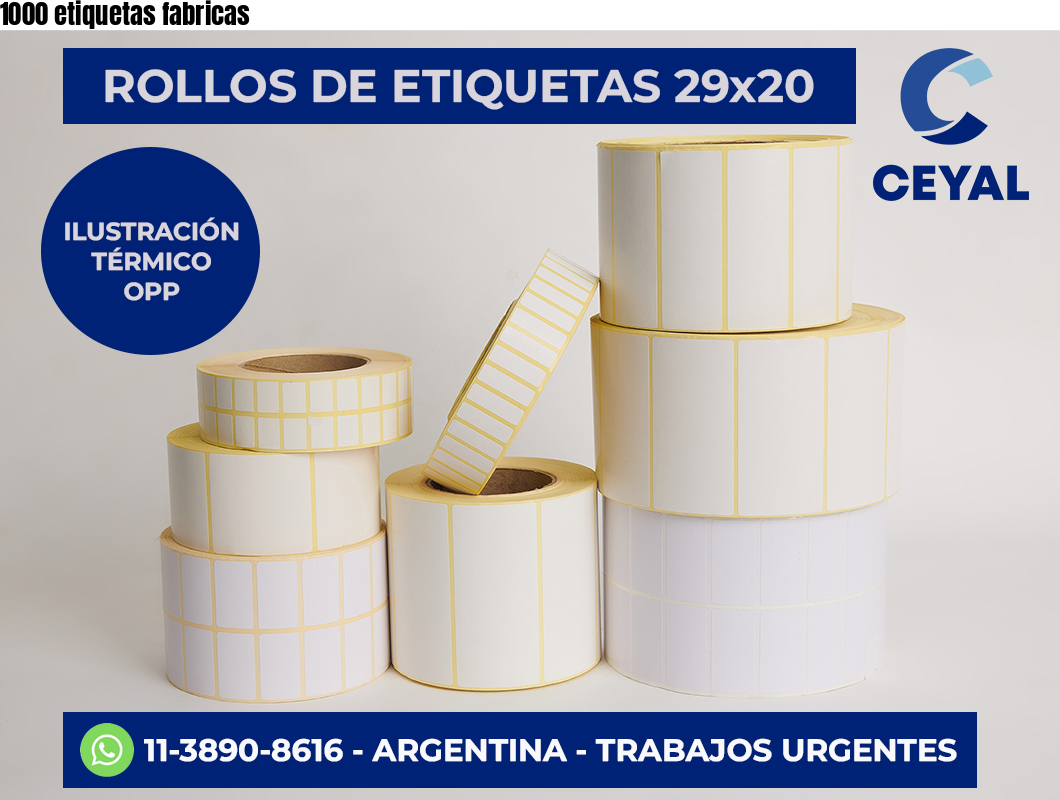 1000 etiquetas fabricas