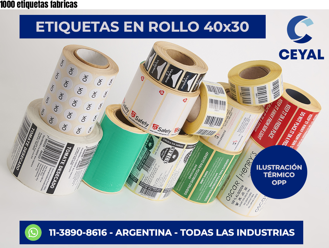 1000 etiquetas fabricas