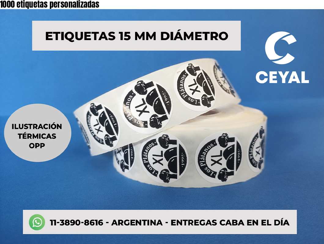 1000 etiquetas personalizadas