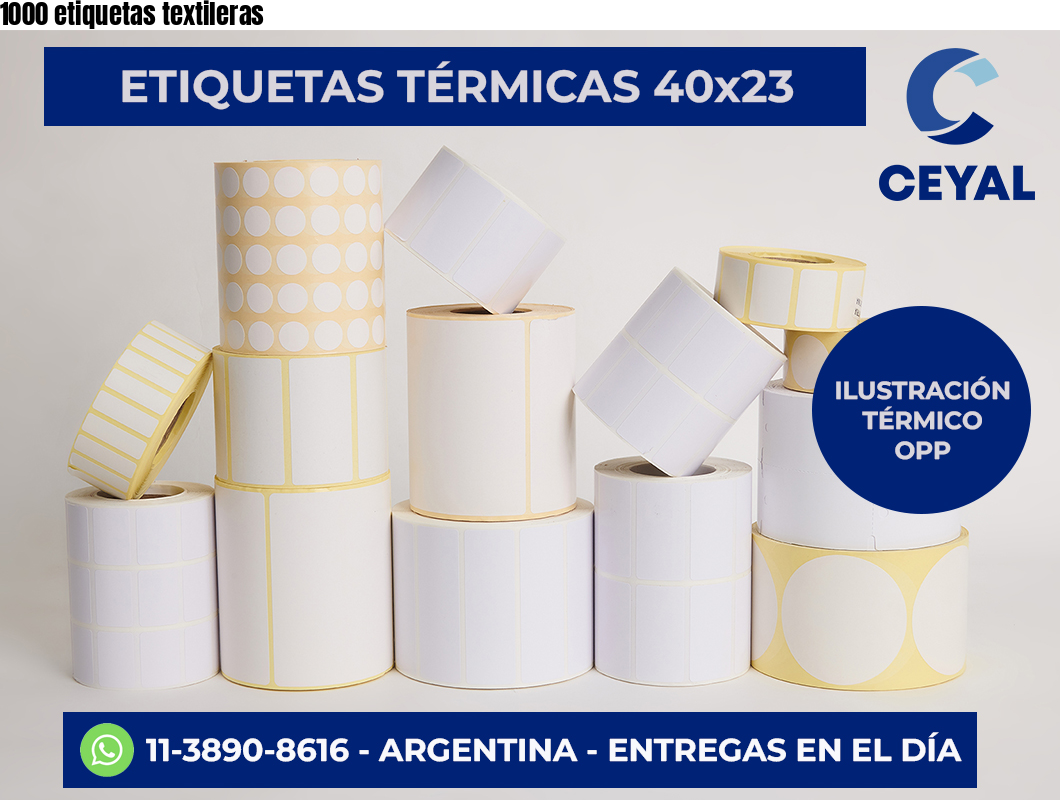 1000 etiquetas textileras