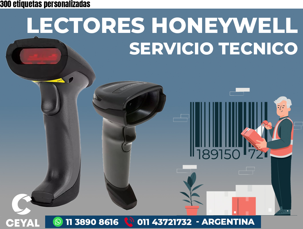 300 etiquetas personalizadas