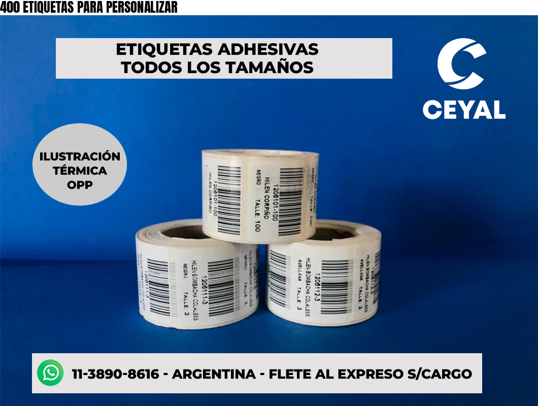 400 ETIQUETAS PARA PERSONALIZAR