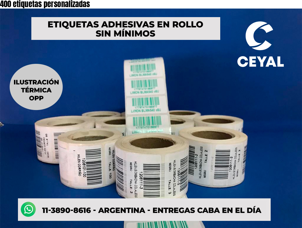 400 etiquetas personalizadas