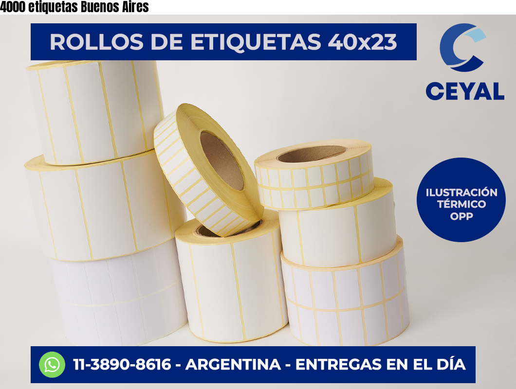 4000 etiquetas Buenos Aires