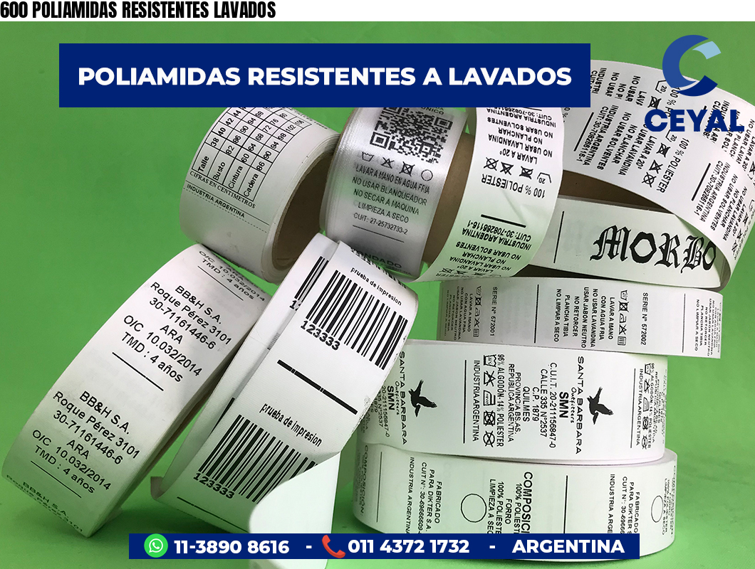 600 POLIAMIDAS RESISTENTES LAVADOS