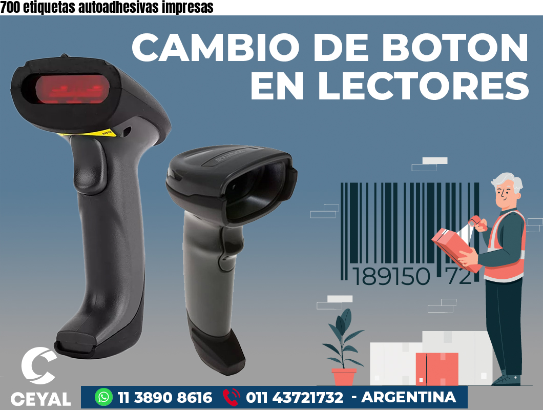700 etiquetas autoadhesivas impresas