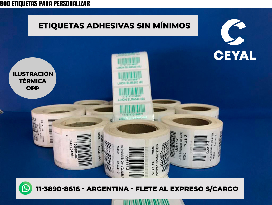 800 ETIQUETAS PARA PERSONALIZAR