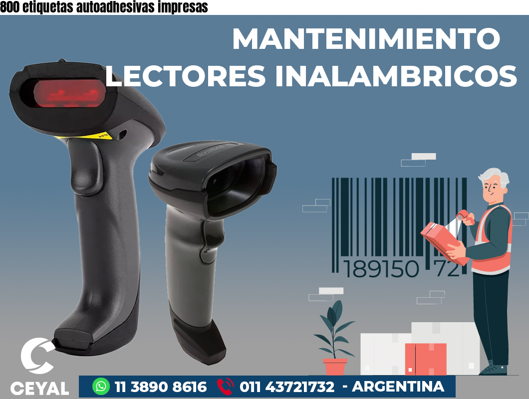 800 etiquetas autoadhesivas impresas