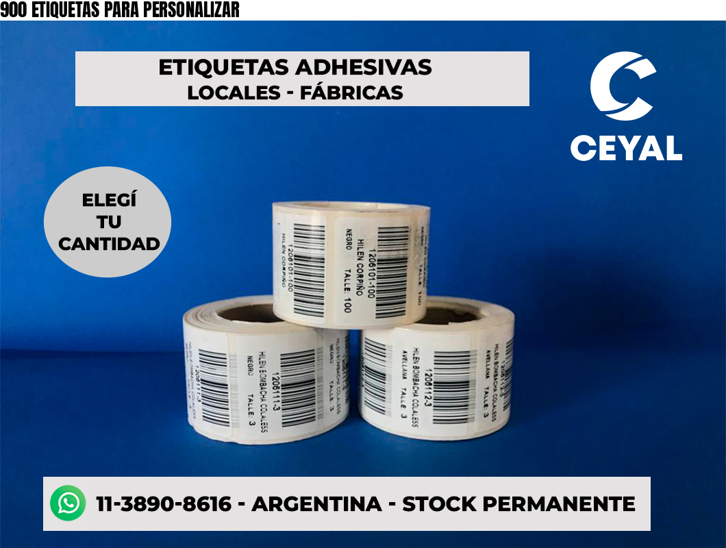 900 ETIQUETAS PARA PERSONALIZAR