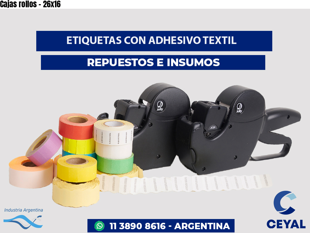 Cajas rollos - 26x16