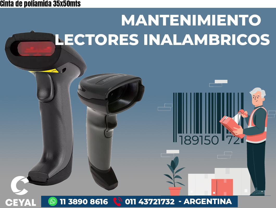 Cinta de poliamida 35x50mts