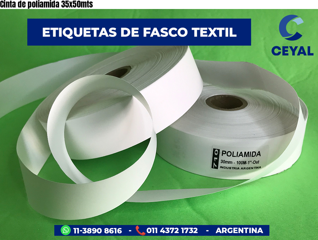 Cinta de poliamida 35x50mts