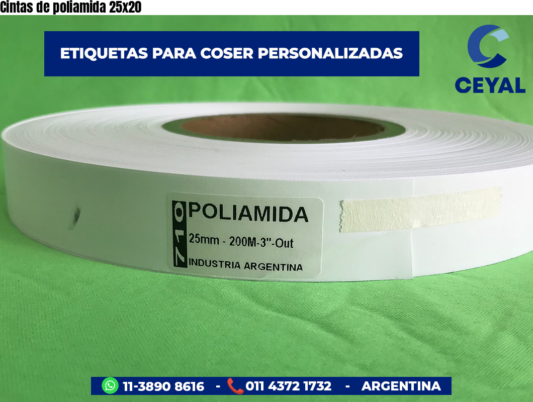 Cintas de poliamida 25×20