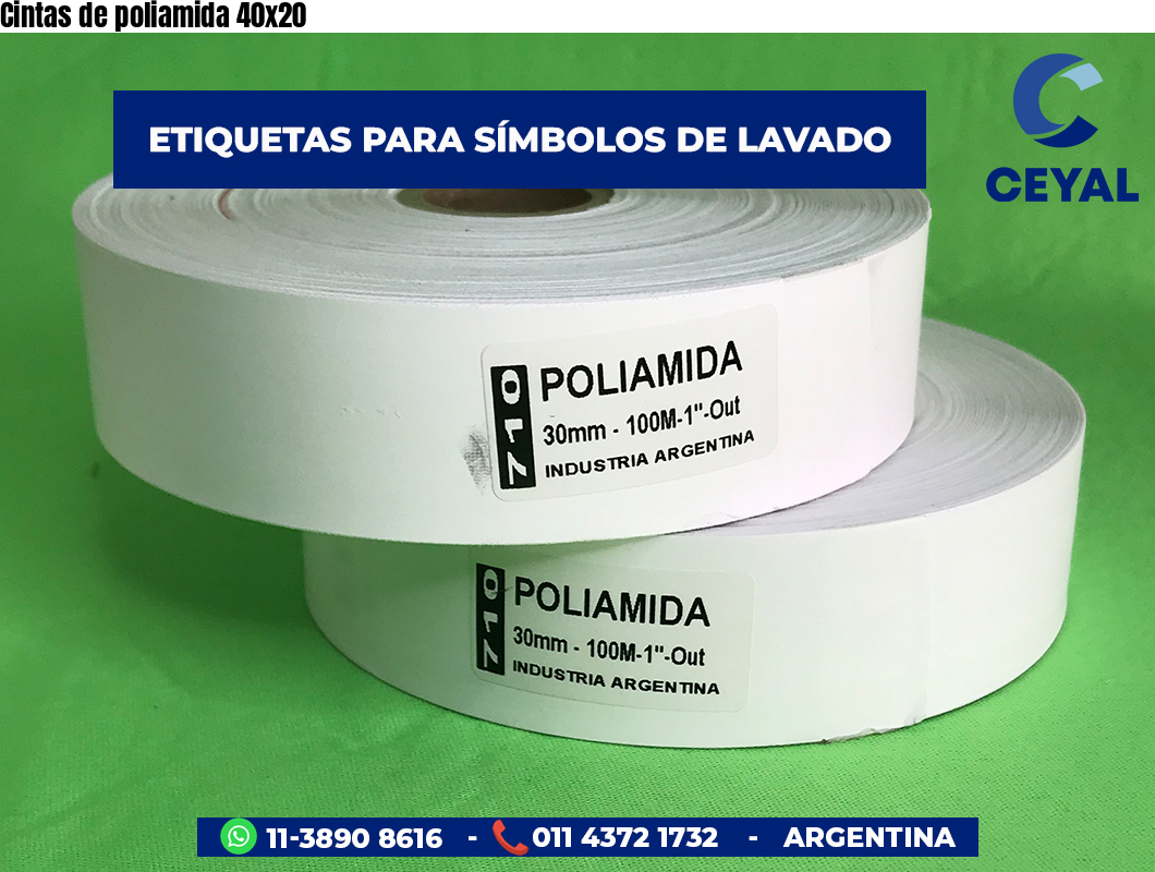 Cintas de poliamida 40×20