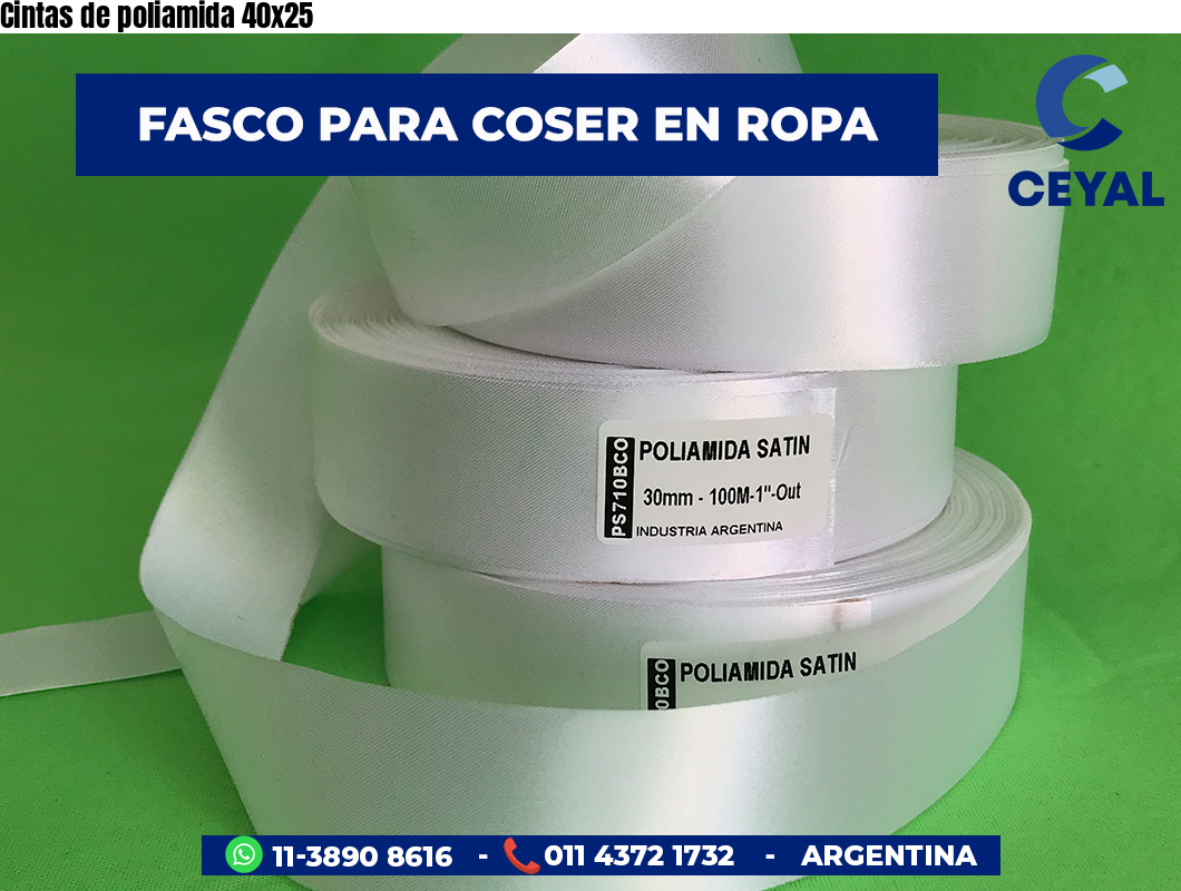 Cintas de poliamida 40×25