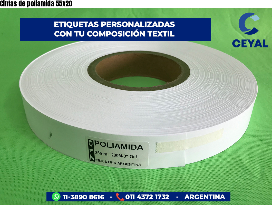 Cintas de poliamida 55×20