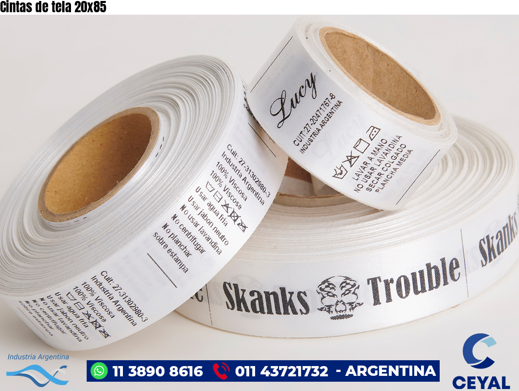 Cintas de tela 20×85