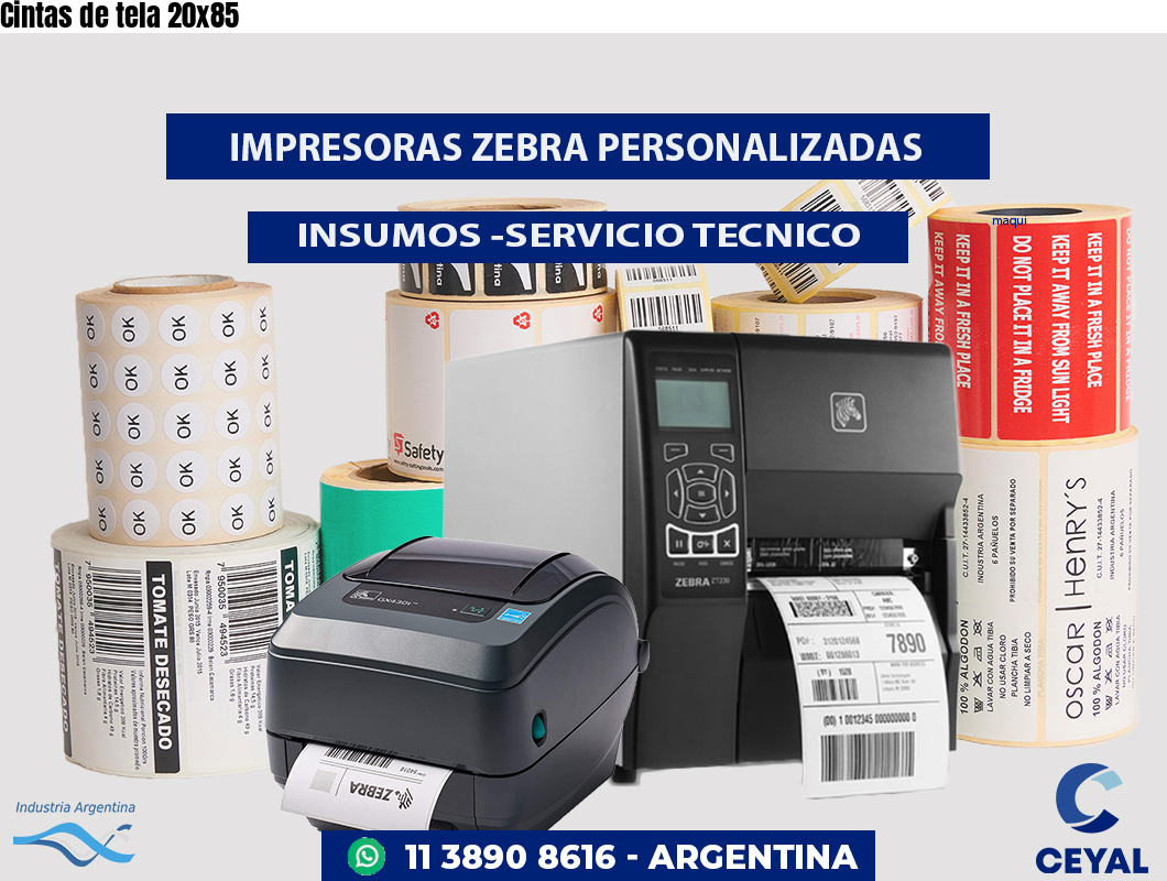 Cintas de tela 20x85