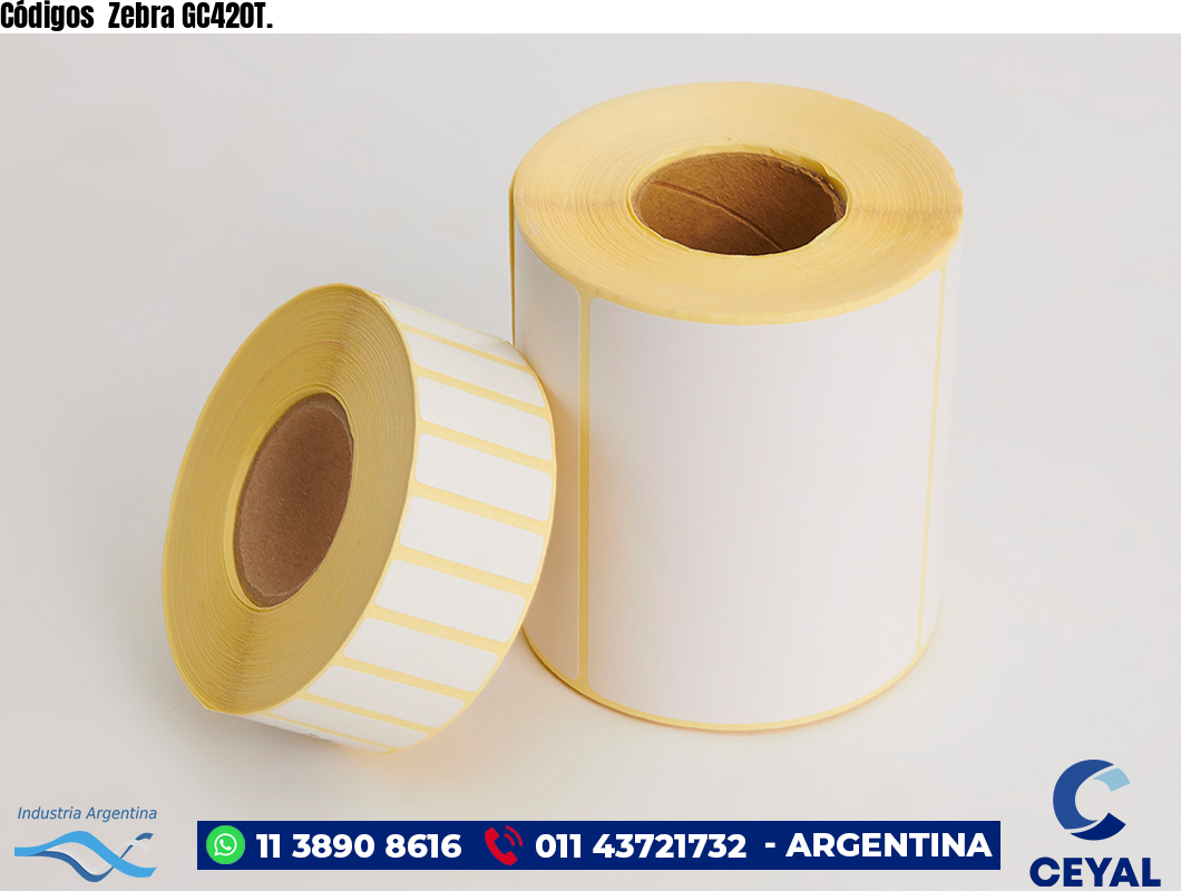 Códigos  Zebra GC420T.