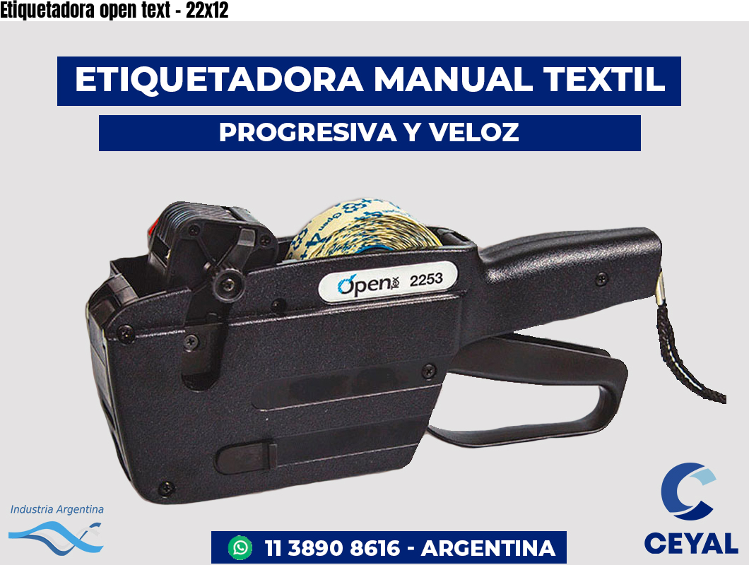 Etiquetadora open text - 22x12