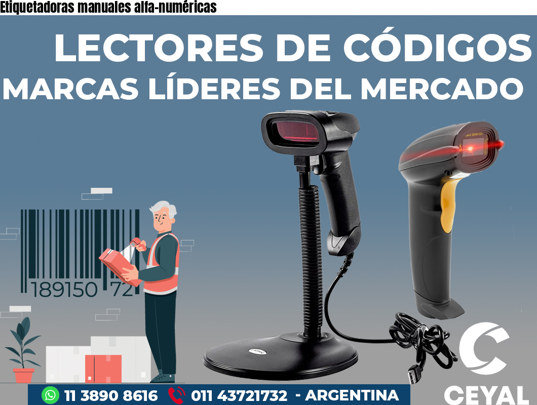 Etiquetadoras manuales alfa-numéricas