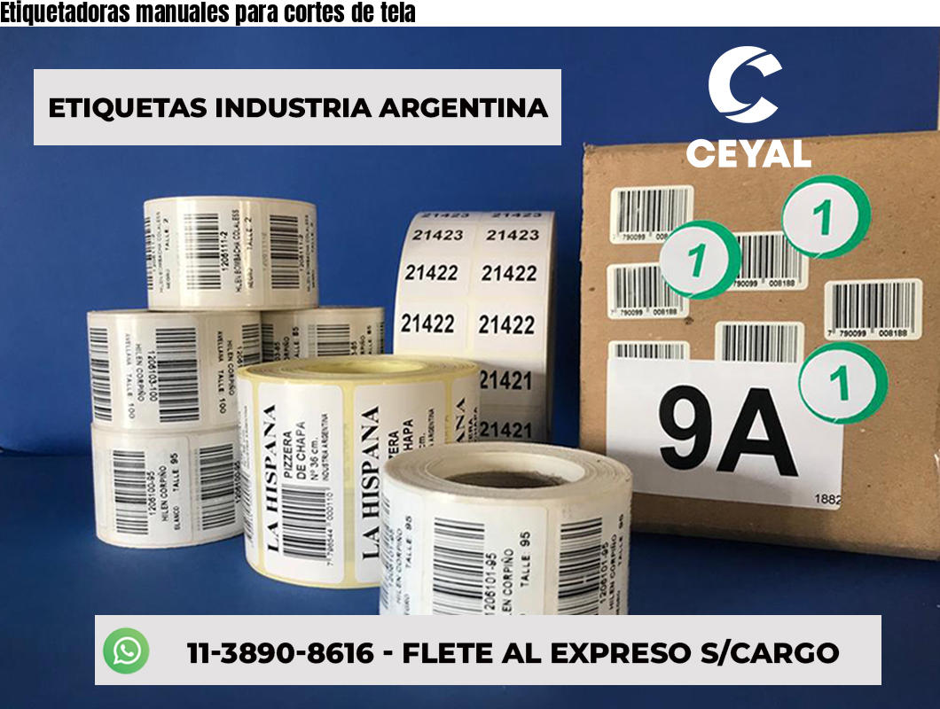 Etiquetadoras manuales para cortes de tela