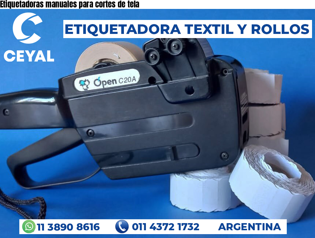 Etiquetadoras manuales para cortes de tela