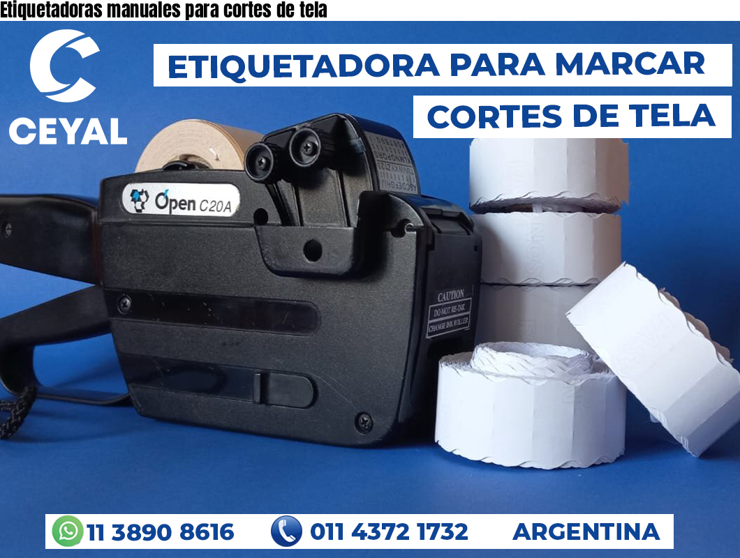 Etiquetadoras manuales para cortes de tela