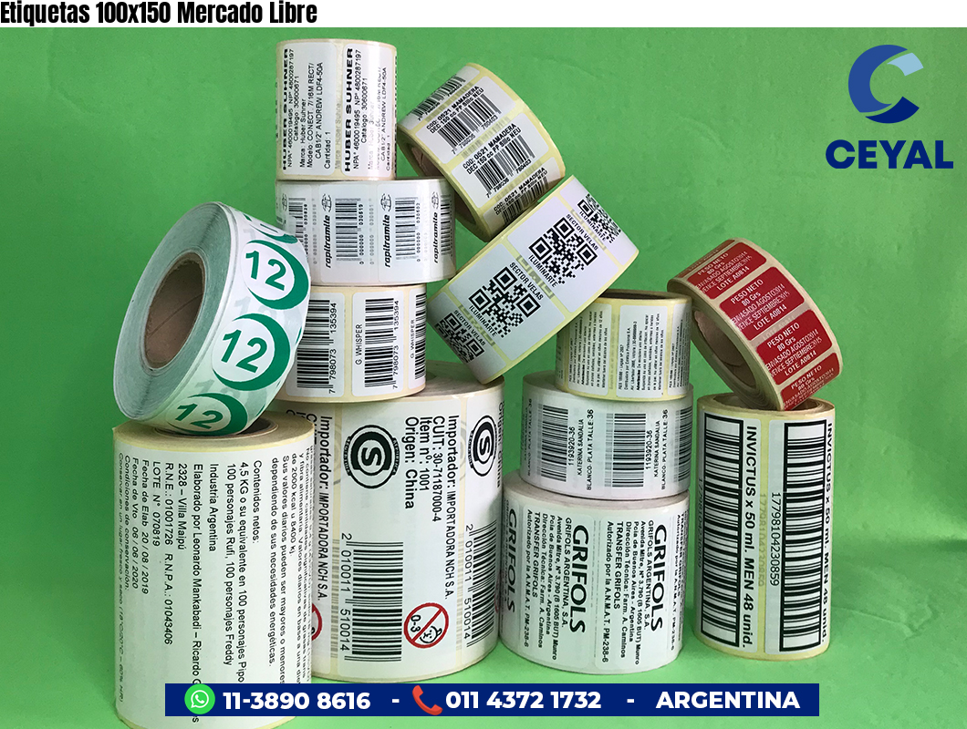 Etiquetas 100x150 Mercado Libre