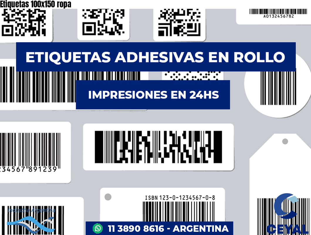 Etiquetas 100x150 ropa