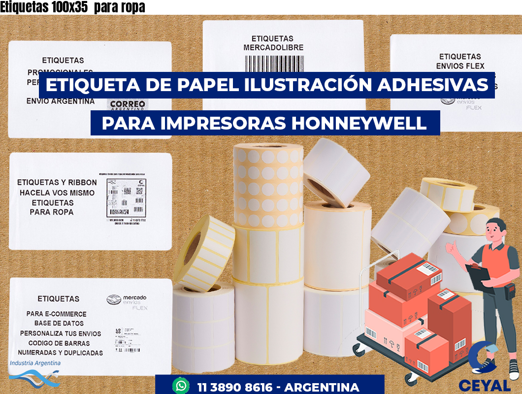 Etiquetas 100x35  para ropa